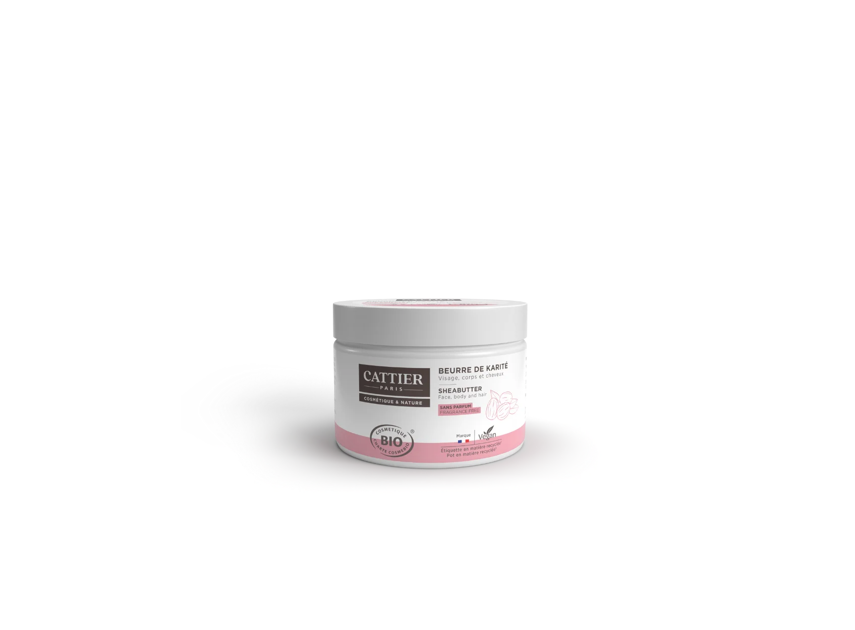 Visuel pot beurre de karite sans parfum Cattier