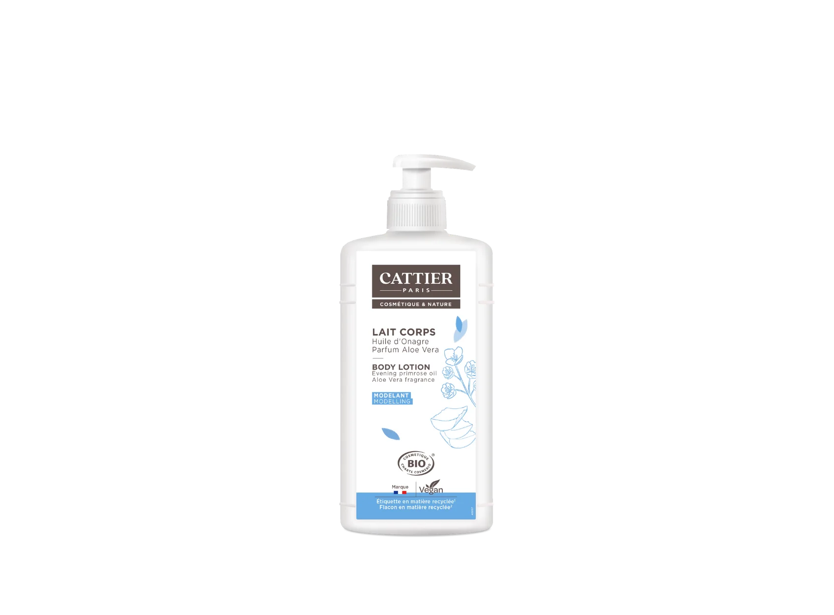 Visuel flacon lait corps modelant Cattier