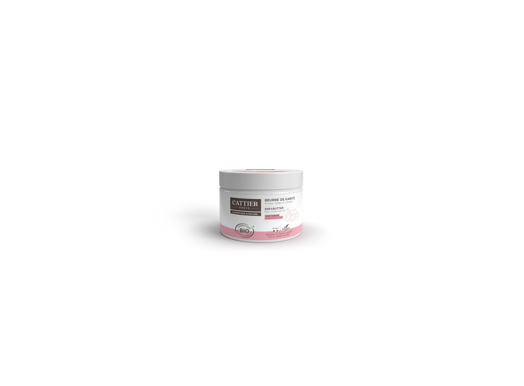 Visuel pot beurre de karite sans parfum Cattier