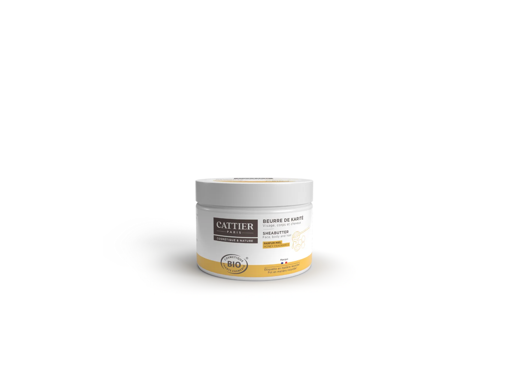 Visuel pot beurre de karite parfum miel Cattier