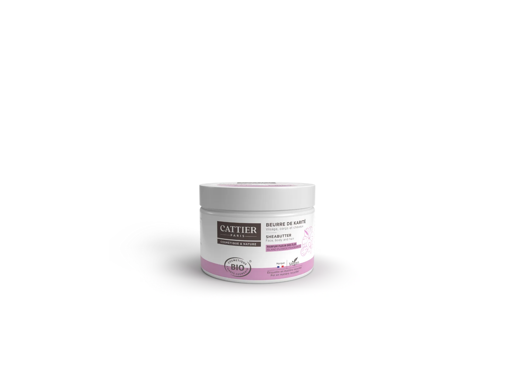 Visuel pot beurre de karite parfum fleur des iles Cattier