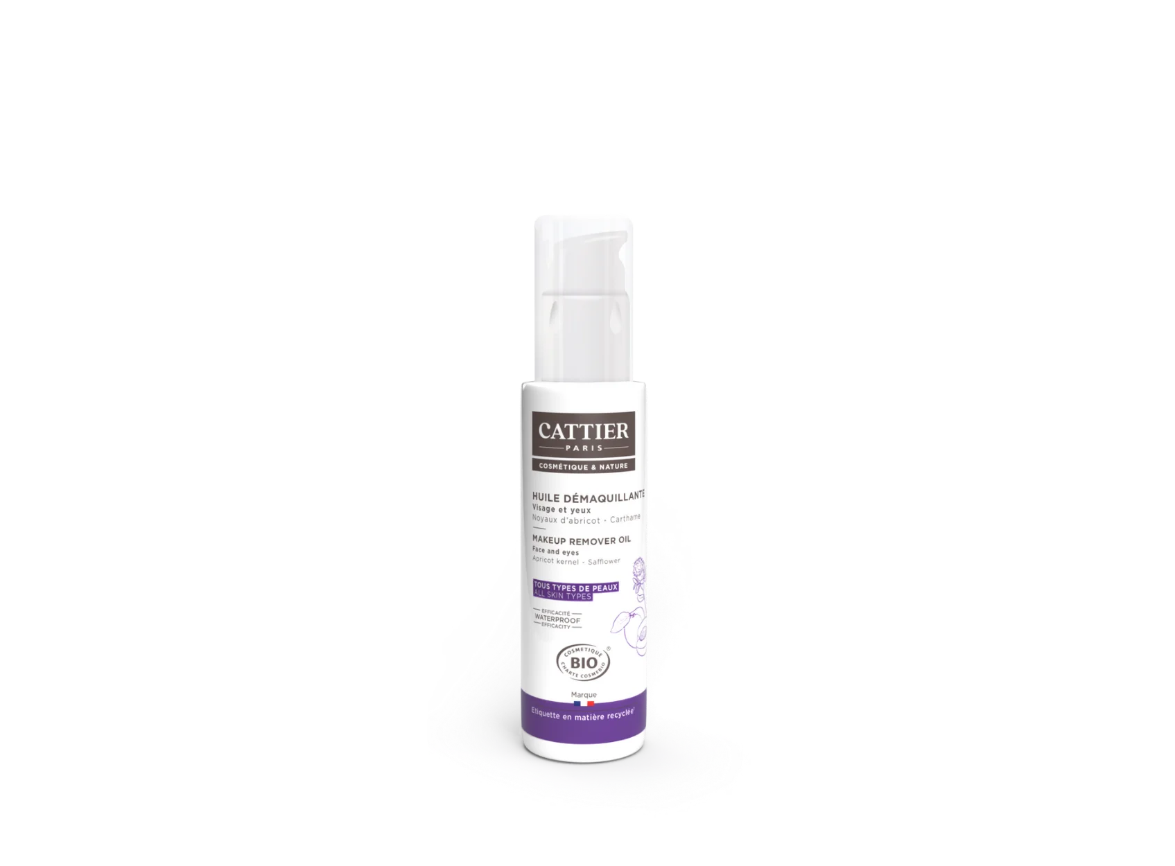 Visuel flacon huile demaquillante visage et yeux Cattier
