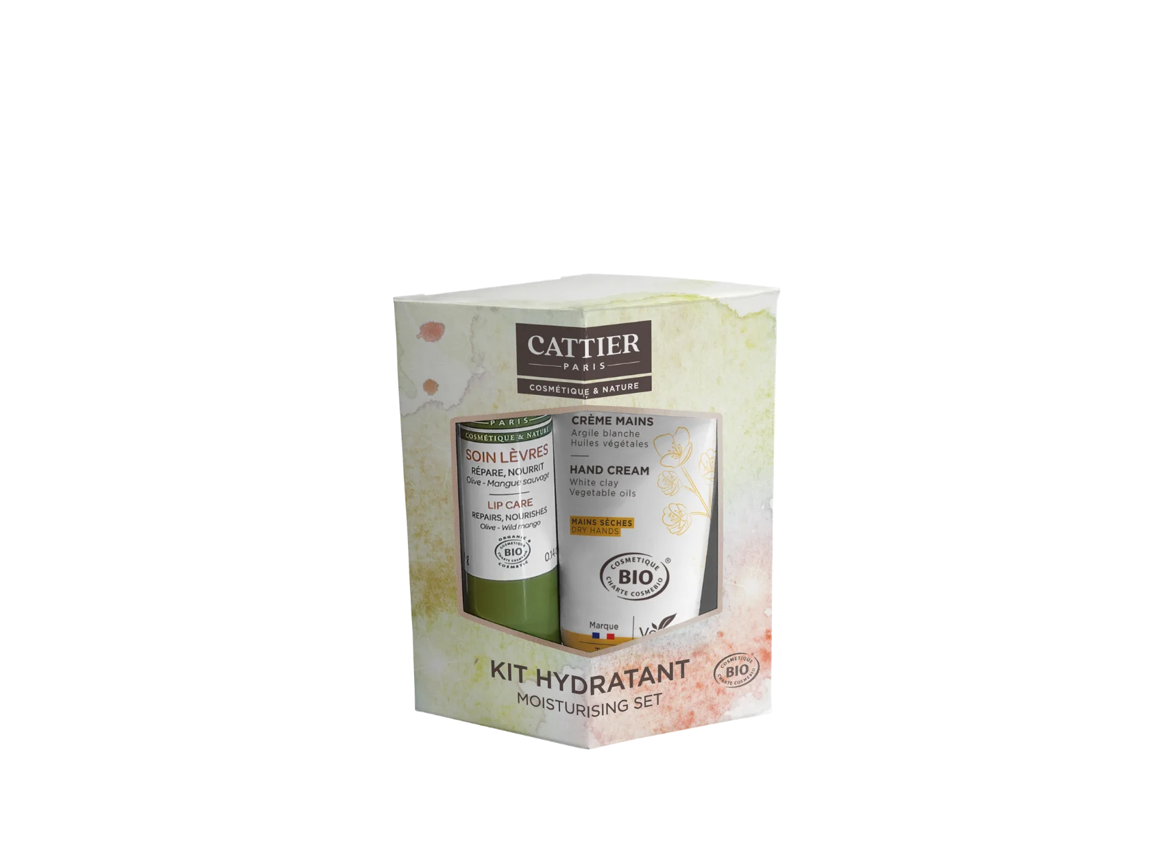 Visuel kit hydratant mains levres Cattier