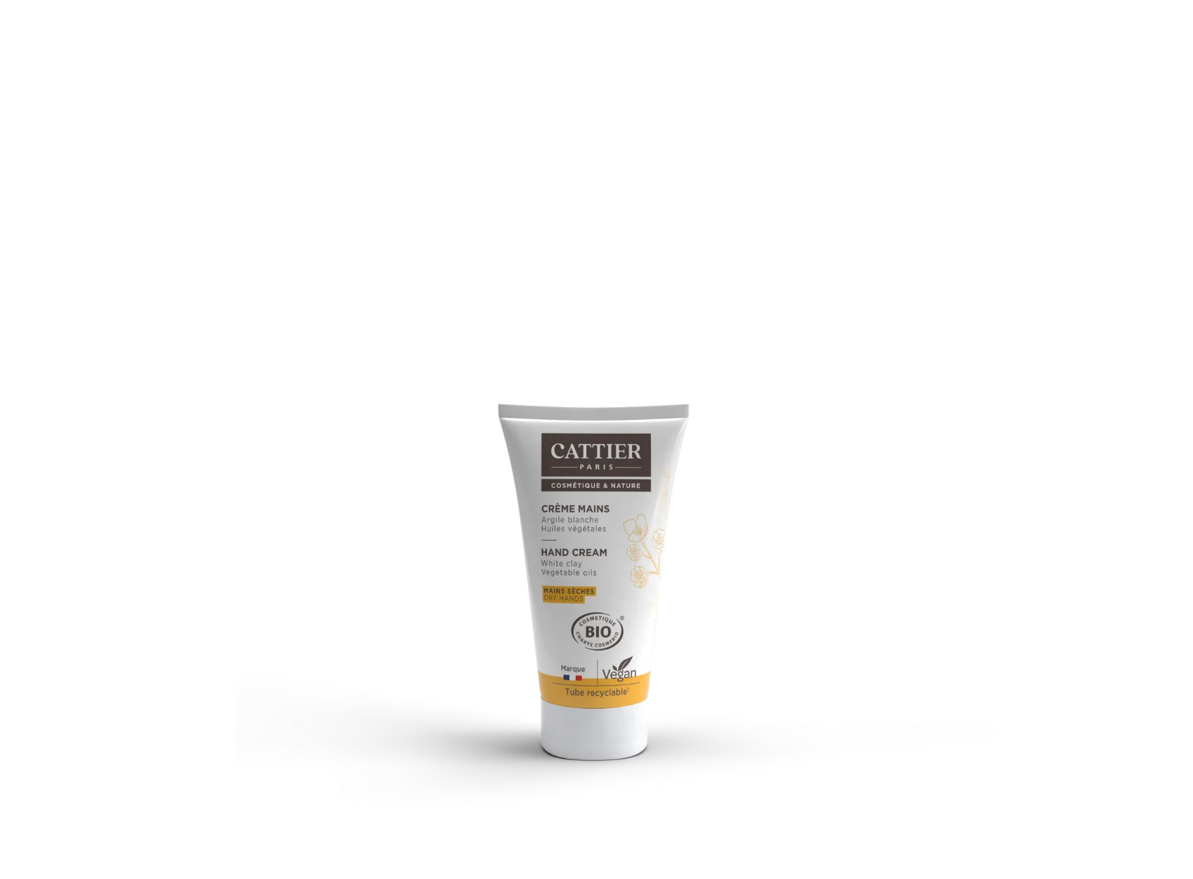 Visuel tube mini creme mains seches Cattier
