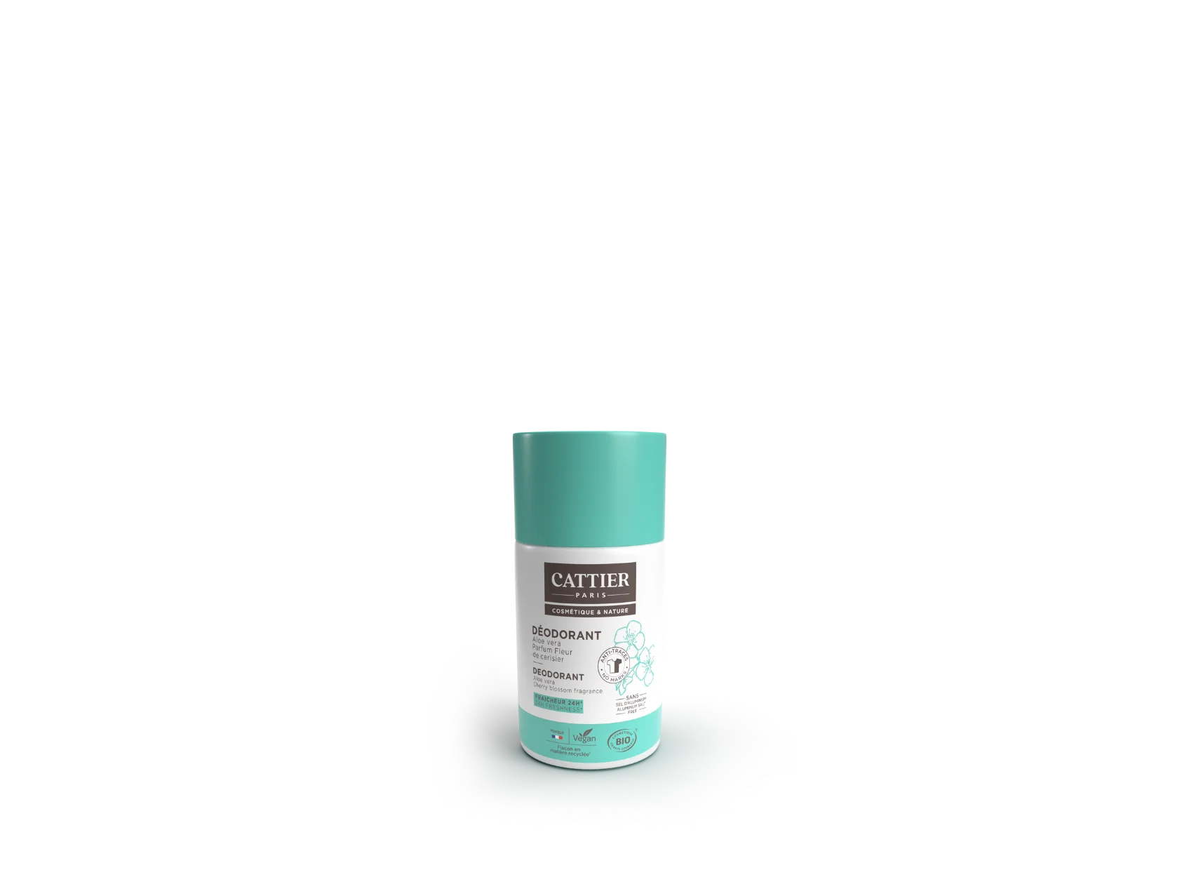 Visuel flacon deodorant fleur de cerisier Cattier