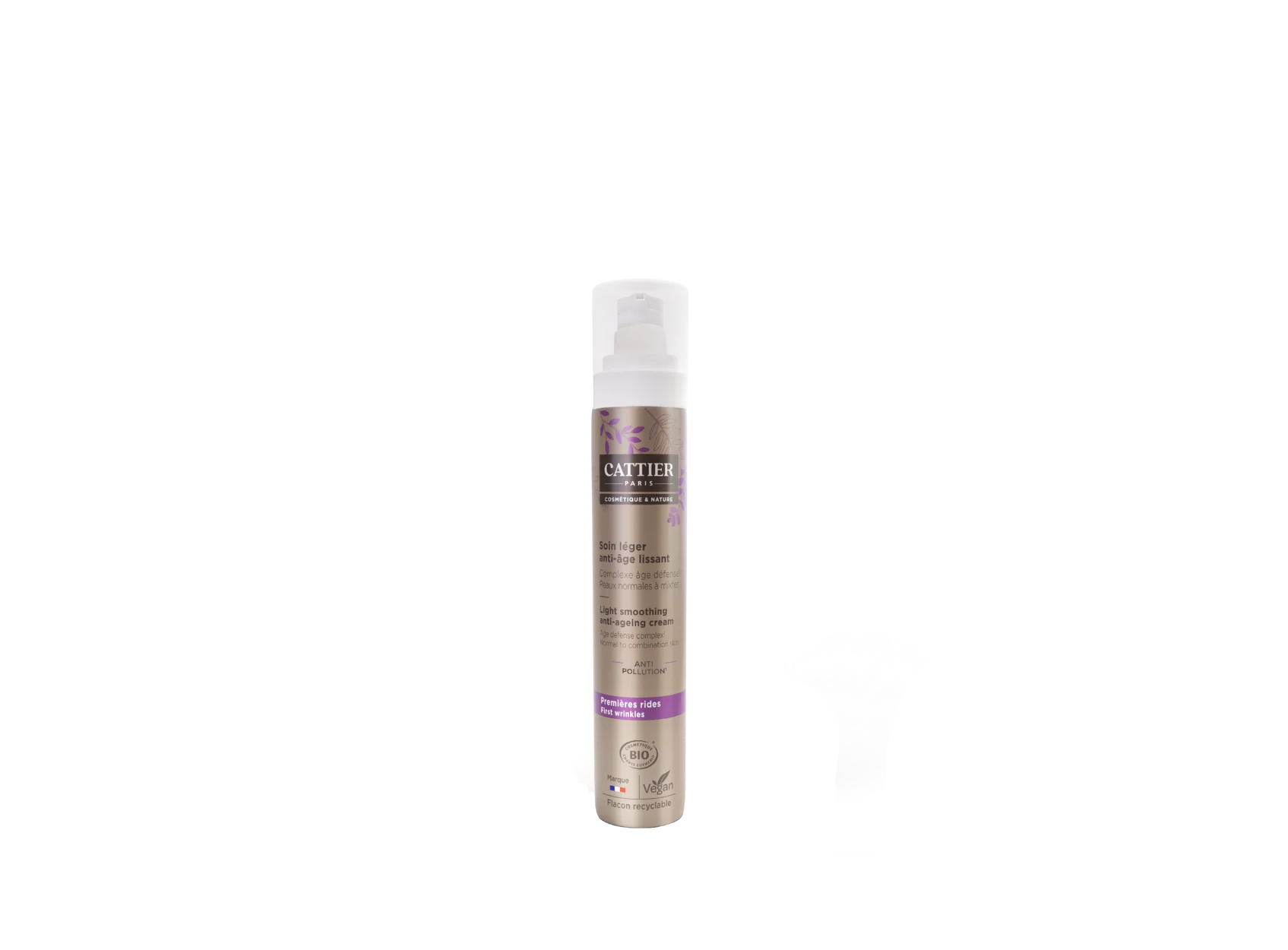 Visuel flacon soin leger anti-age lissant premieres rides Cattier