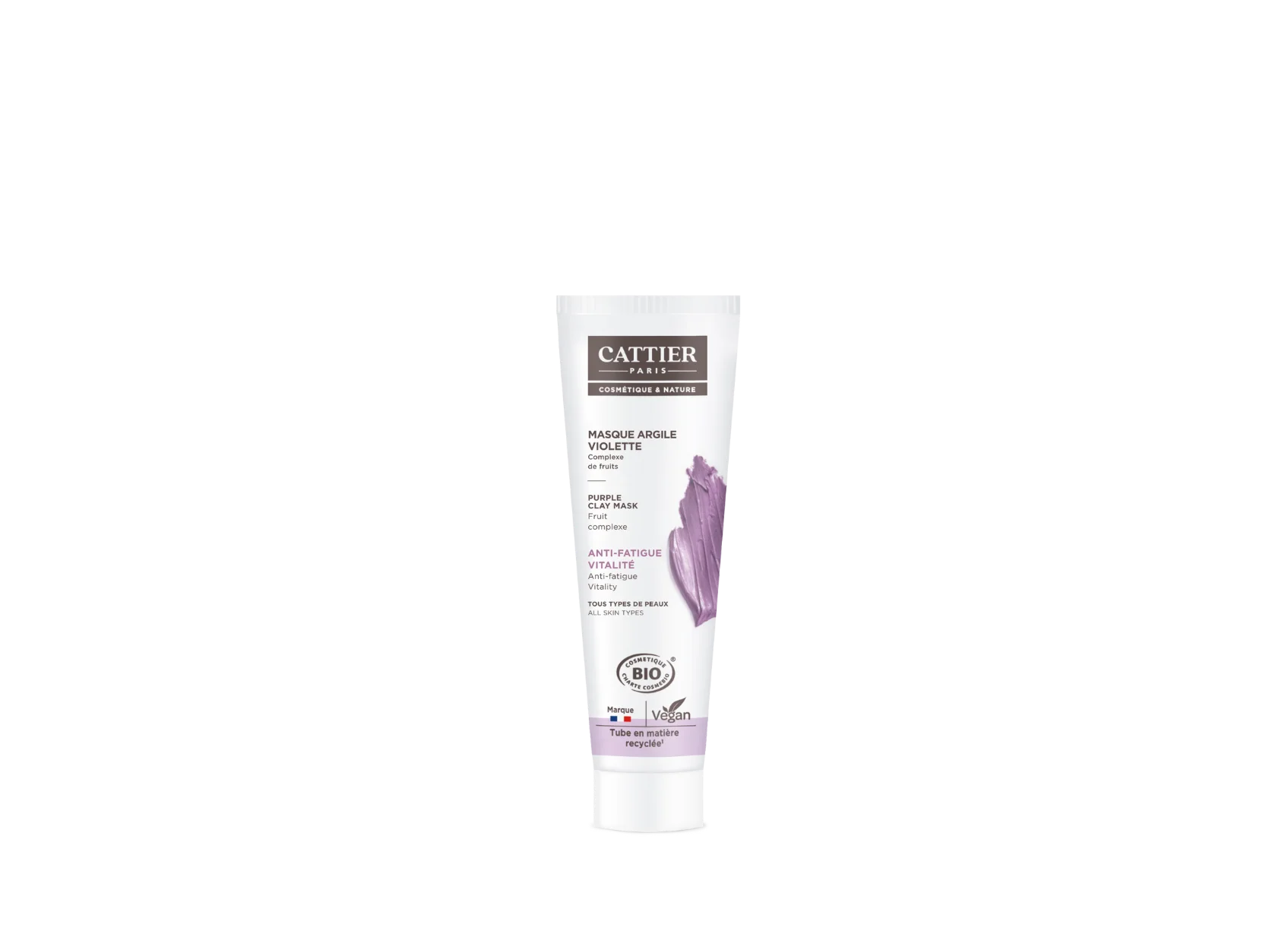 Visuel tube masque argile violette Cattier