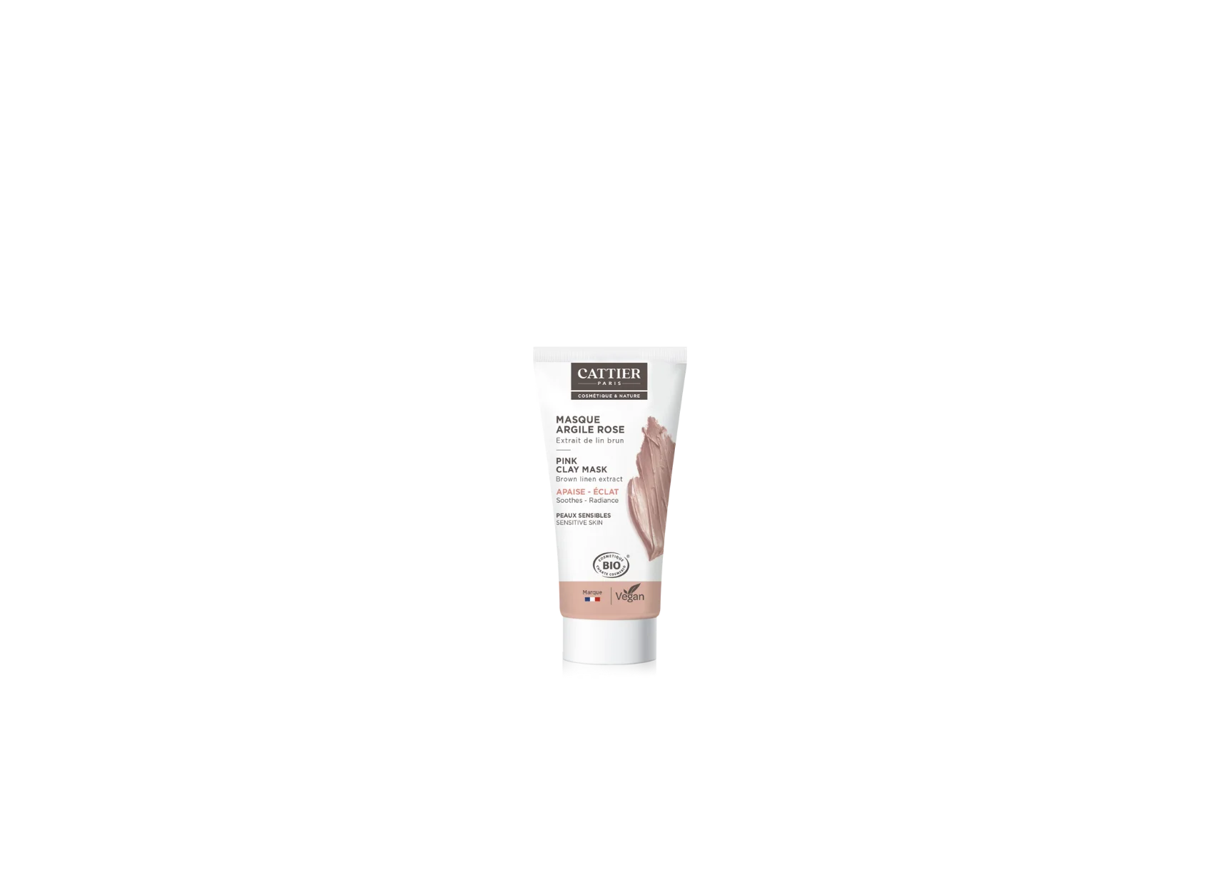 Visuel tube mini masque argile rose Cattier