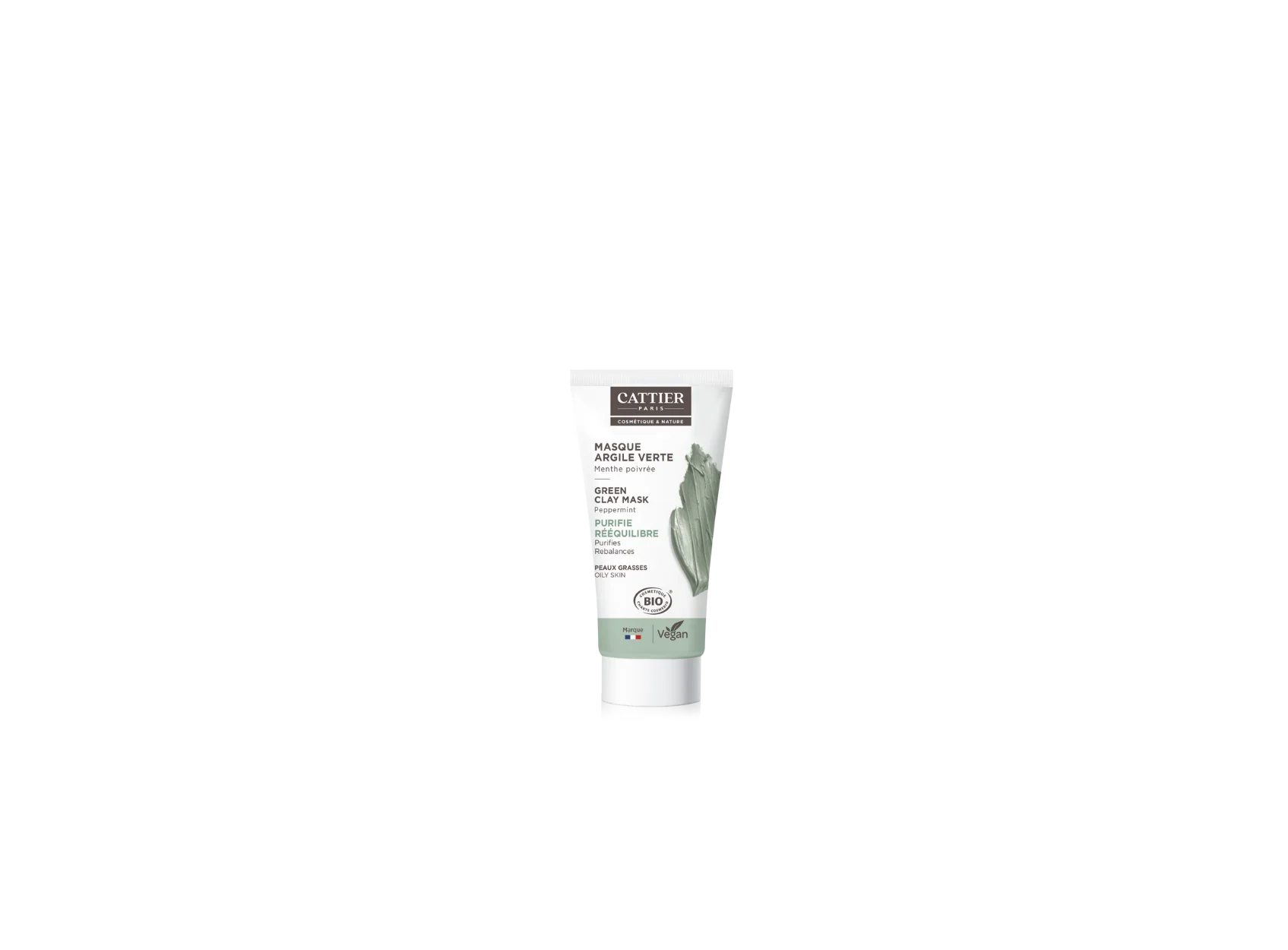 Visuel tube mini masque argile verte Cattier