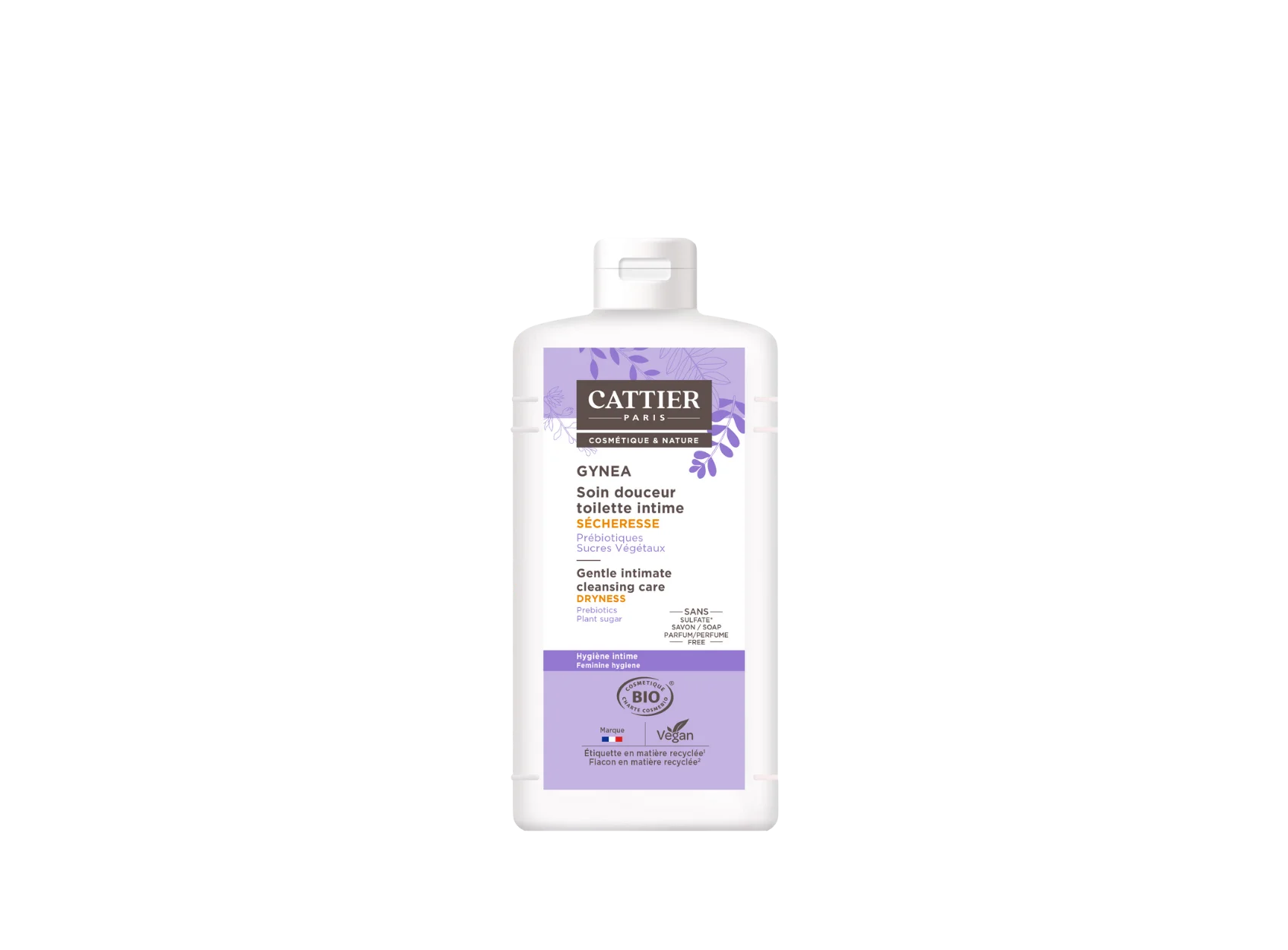 Visuel flacon gel intime secheresse Cattier