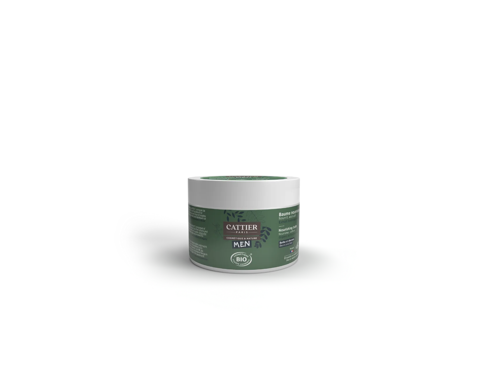 Visuel pot baume nourrissant barbe et cheveux homme Cattier