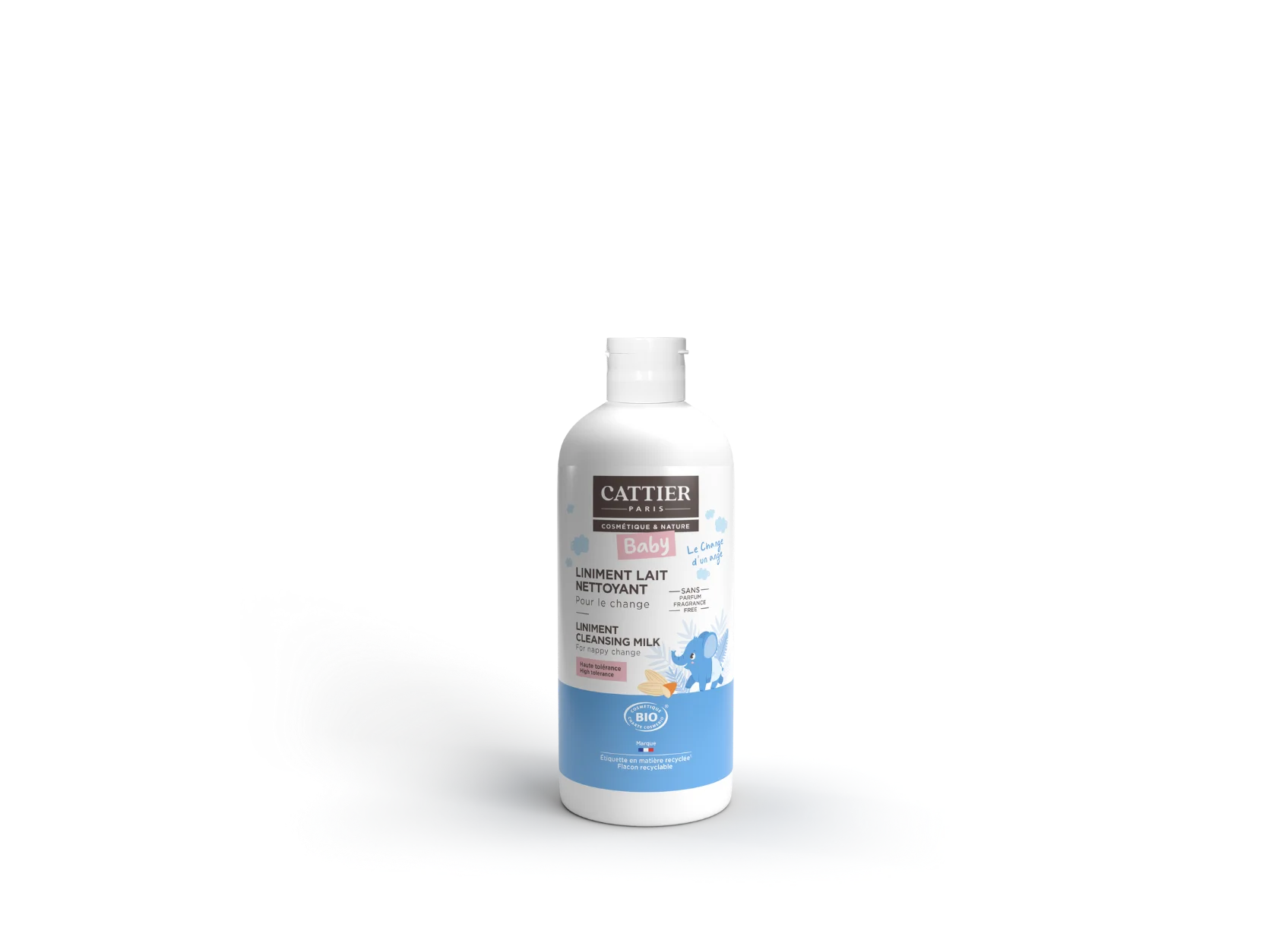 Visuel flacon petit format liniment lait nettoyant pour le change de bebe Cattier