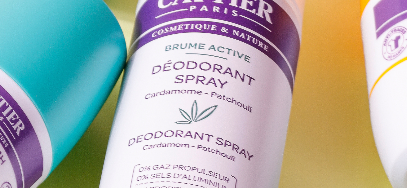 Visuel d'un déodorant spray Cattier très zoomé