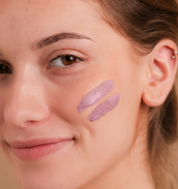 Purple clay mask