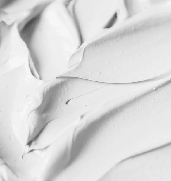 Visuel texture gommage argile blanche Cattier