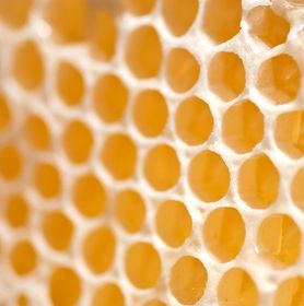 Visuel alvéoles cire d'abeille