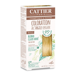 Clay hair coloring golden light blond 8.3