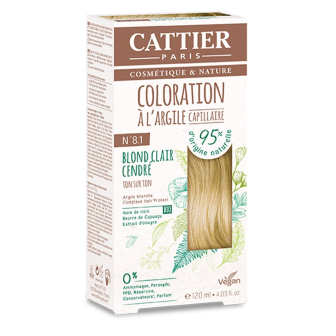 Clay hair coloring ashy light blond 8.1
