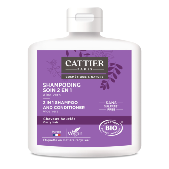 Shampooing soin 2 en 1 - Cheveux bouclés - Aloe Vera - Vegan - 250ml