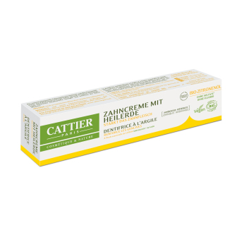 Cattier Paris Heilerde Zahncreme mit Bio-Zitronenöl